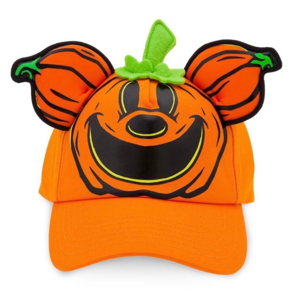 NEW Disney Mickey Mouse Glow-in-the-Dark Pumpkin Patch Halloween Hat